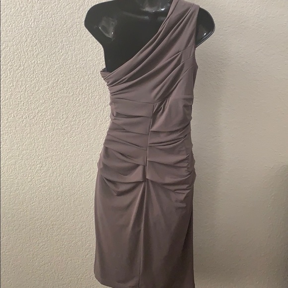 Suzi Chin Asymmetrical One Shoulder Cocktail Dress - Picture 2 of 10